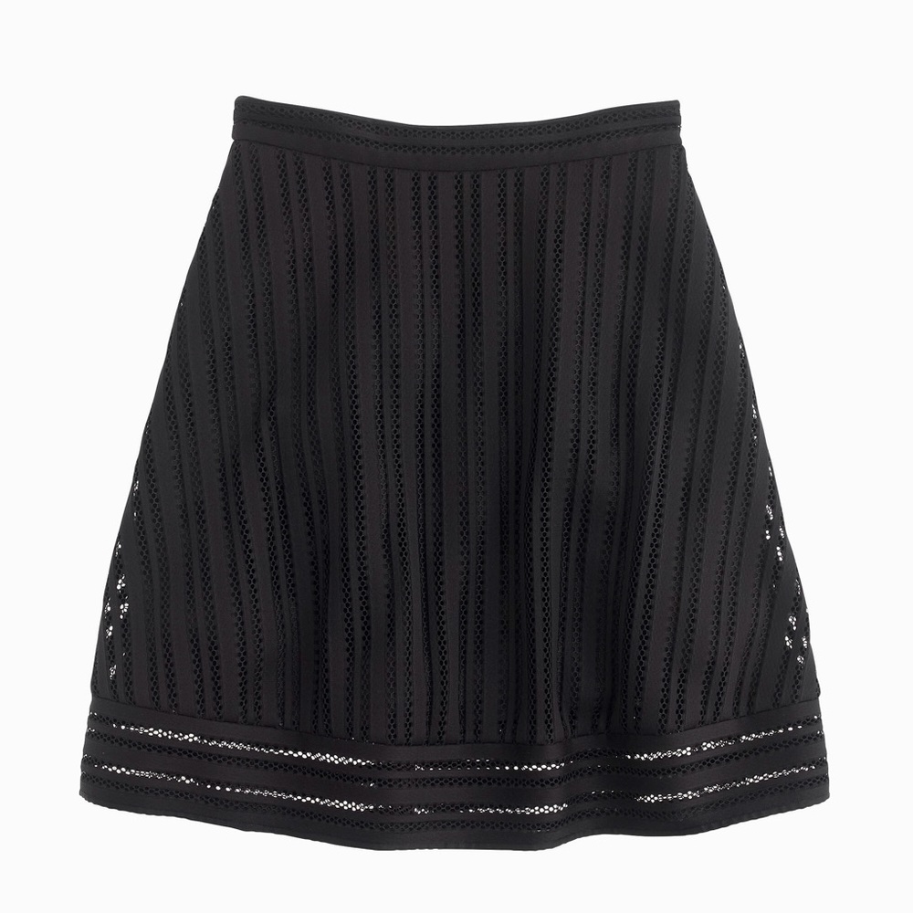 J crew black eyelet skirt
